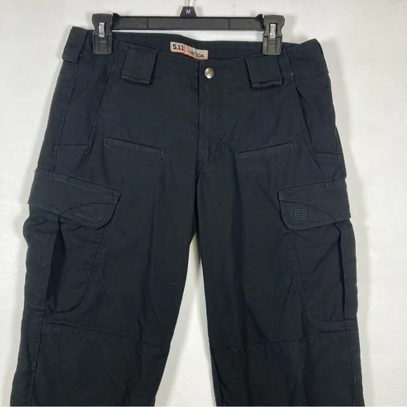 5.11 Tactical Series Cargo Pants Women's Black Utility Straight Size 8 Hiking - Picture 3 of 16